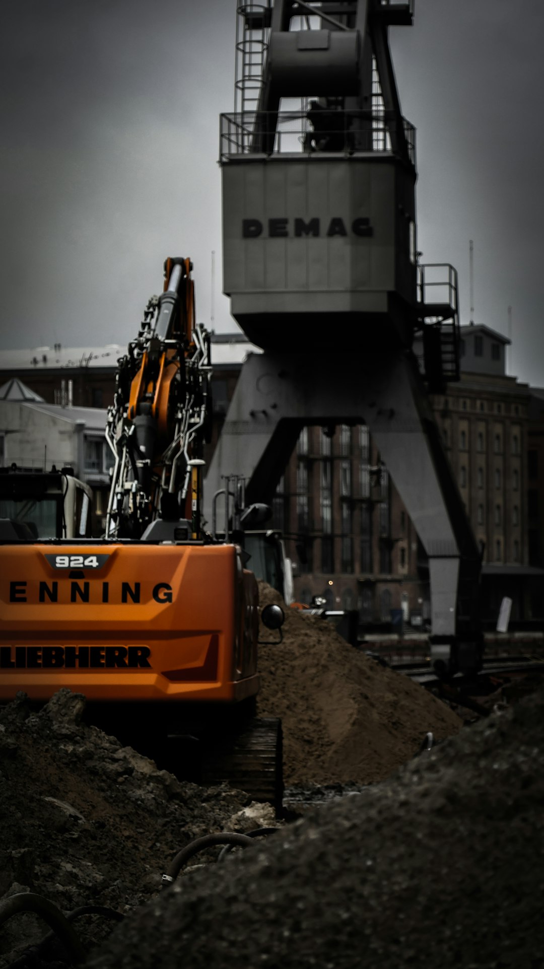 Construction site on harbor